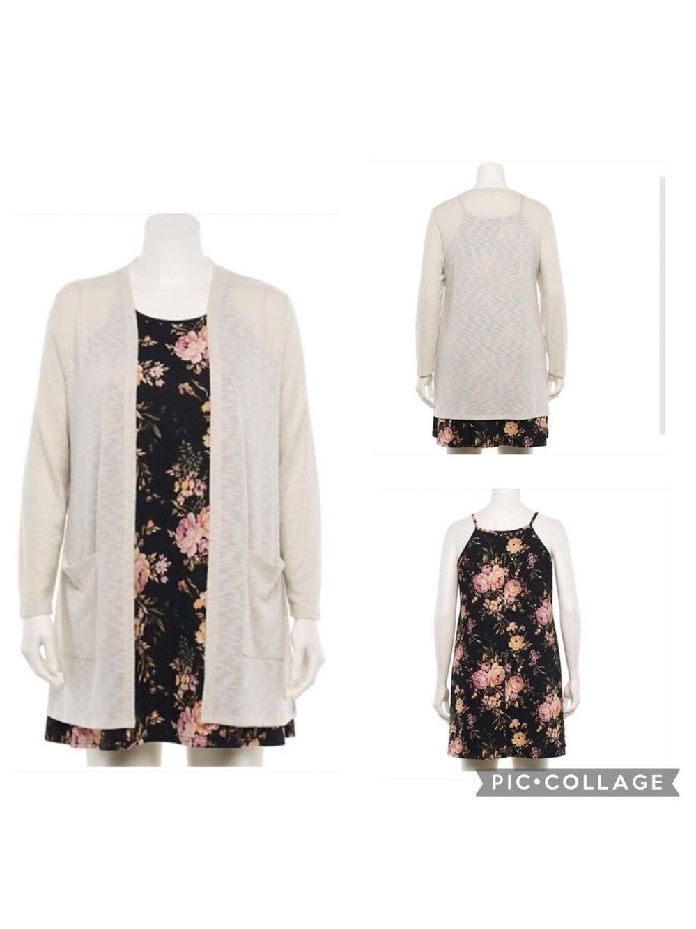 Wallflower dress and cardigan combo Woman’s plus size 3X floral dress - Picture 5 of 11
